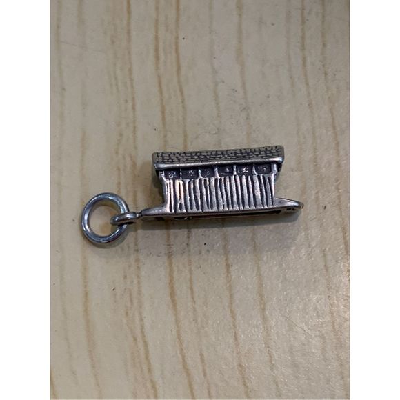 .925 Covered Bridge Sterling Silver Jewelry Charm - Picture 2 of 4